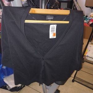 Torrid Black Button-Up Sweater